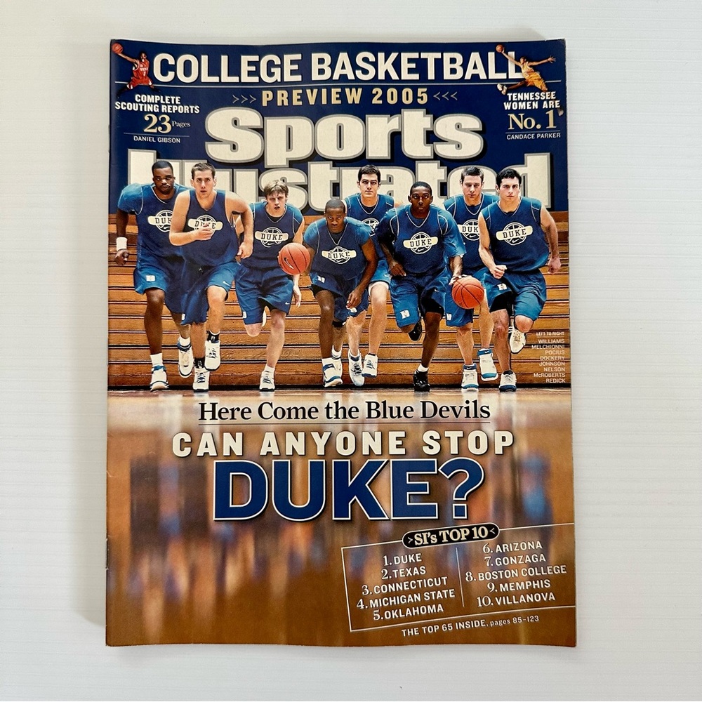 Duke Basketball Sports Illustrated Magazine Issue November 21, 2005